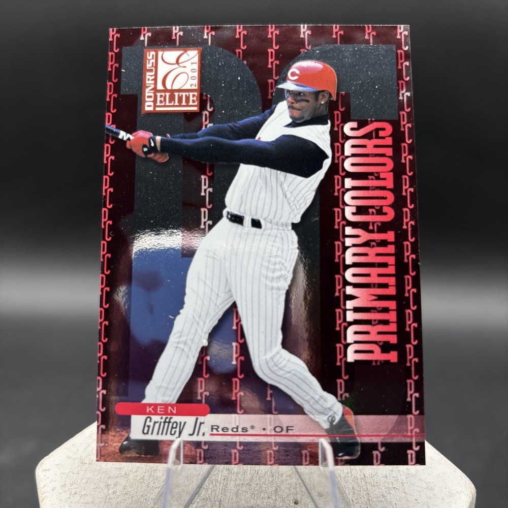 2001 Donruss Elite - Primary Colors Ken Griffey Jr #PC-12 Red 728/975
